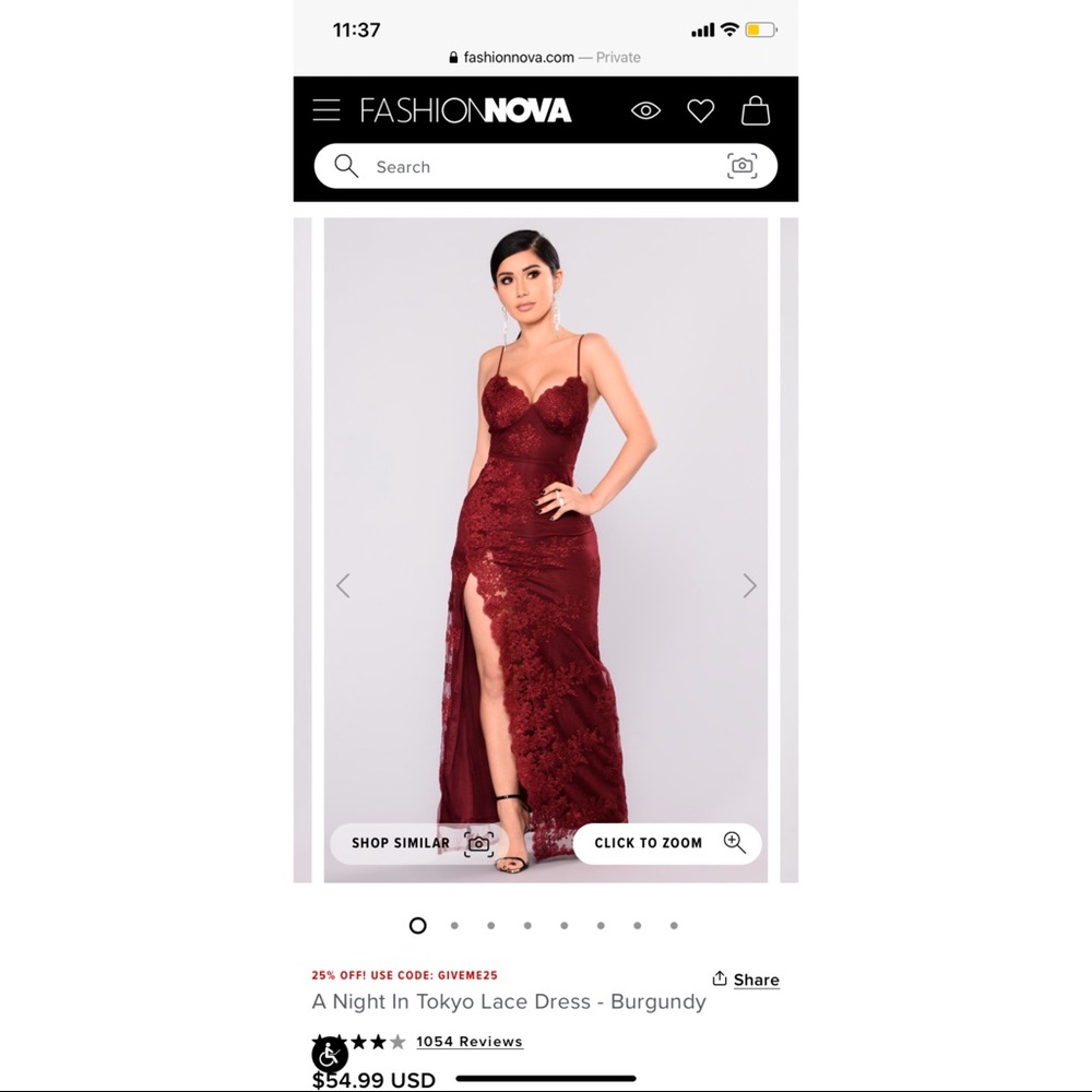 A night in Tokyo lace dress in XS